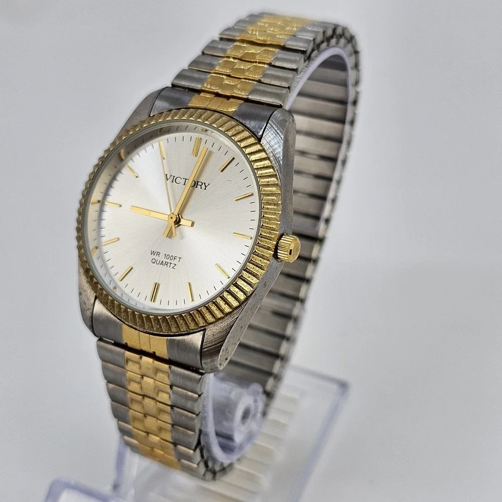 Men's Presidential Watch 35MM Gray Dial Two Tone Expandable Band 7